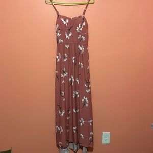 No Boundaries Mauve Flower Maxi Dress